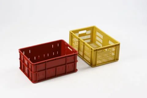 Plastic box on a white background Stock Photos