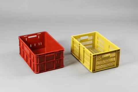 Plastic box on a white background Stock Photos