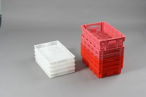 Plastic box on a white background Stock Photos