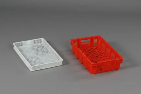 Plastic box on a white background Stock Photos