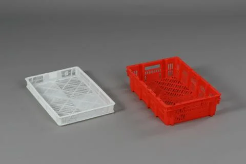 Plastic box on a white background Foto stock