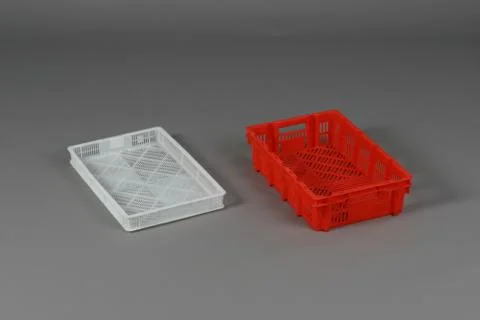 Plastic box on a white background Stock Photos