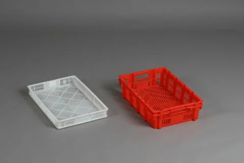 Plastic box on a white background Stock Photos