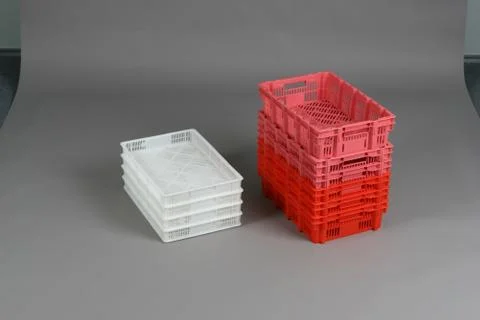 Plastic box on a white background Stock Photos