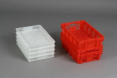 Plastic box on a white background Stock Photos