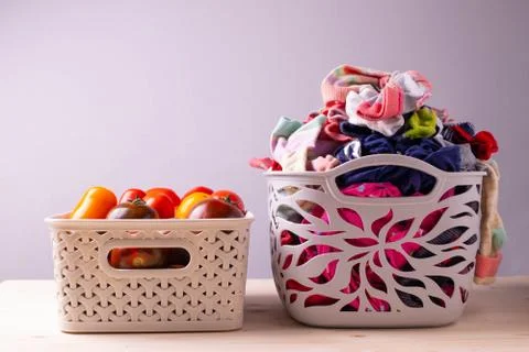 Plastic boxes for objects Stock Photos