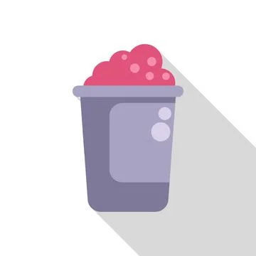 Plastic bucket full of soapy water for cleaning Stock-Illustration