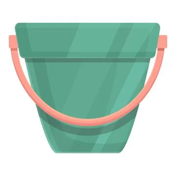 Plastic bucket icon cartoon vector. Shop store Stock Illustration