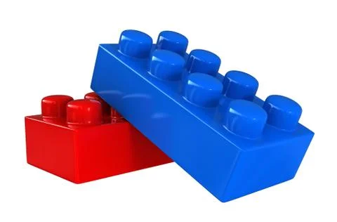 Plastic building blocks Stock Illustration