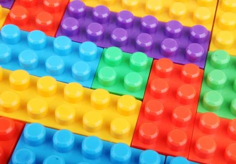 Plastic building blocks Stock Photos
