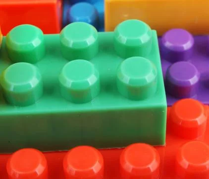 Plastic building blocks Stock Photos