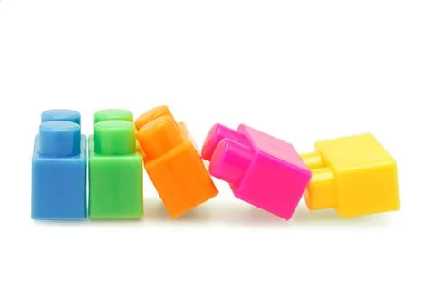 Plastic building blocks Stock Photos