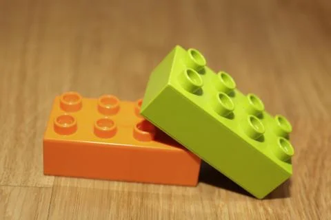 Plastic building blocks Stock Photos