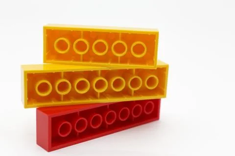 Plastic building blocks Stock Photos