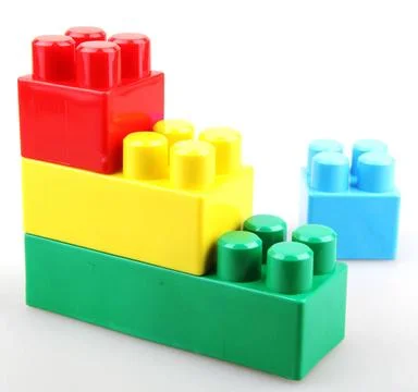 Plastic building blocks Plastic building blocks. Copyright: xZoonar.com/Vl... Fotos de archivo