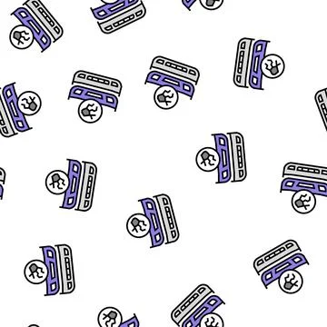 Plastic bumper repair vector seamless pattern Ilustración de archivo