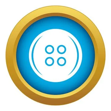 Plastic button icon blue vector isolated Stock Illustration