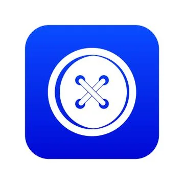 Plastic button icon digital blue Illustrazione stock