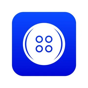 Plastic button icon digital blue Illustrazione stock