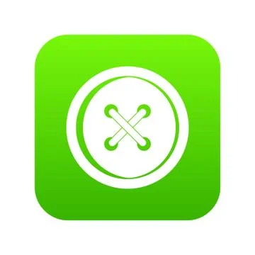 Plastic button icon digital green Illustrazione stock