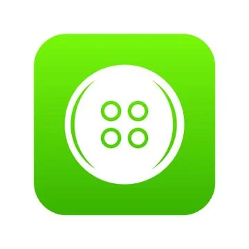Plastic button icon digital green Illustrazione stock