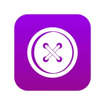 Plastic button icon digital purple Illustrazione stock