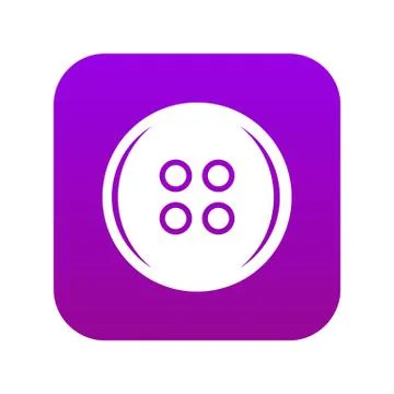 Plastic button icon digital purple 스톡 일러스트