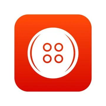 Plastic button icon digital red 스톡 일러스트