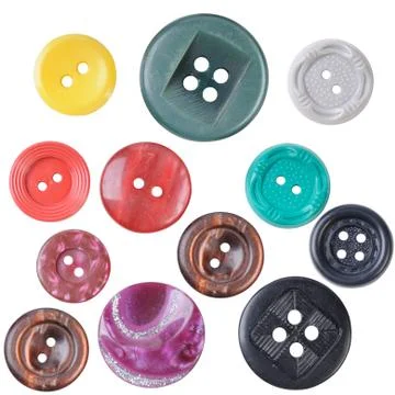 Plastic buttons Stock Photos