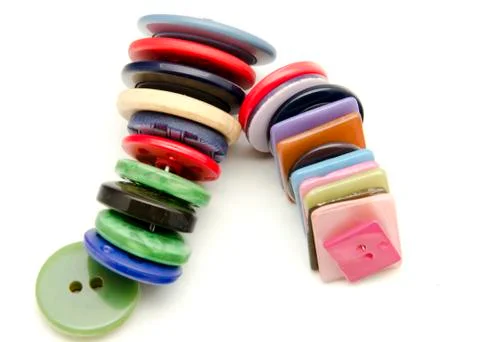 Plastic buttons Stock Photos