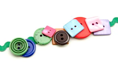 Plastic buttons Stock Photos