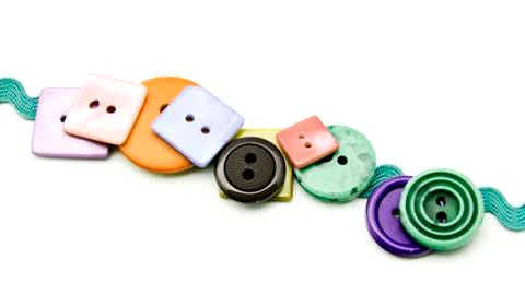 Plastic buttons Stock Photos