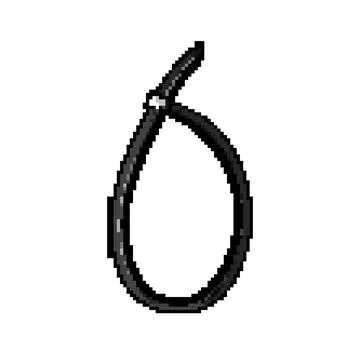 Plastic cable ties pixel art vector illustration 스톡 일러스트