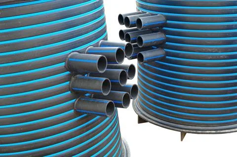 Plastic caisson for water from a well Stock Photos
