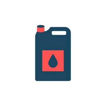 Plastic canister colored vector icon Stock Illustration