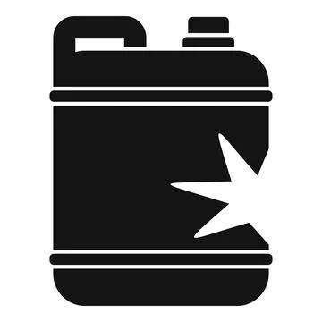 Plastic canister trash icon simple vector. Reduce bin Stock Illustration