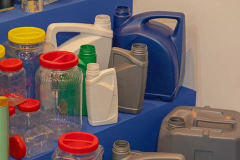 Plastic Canisters Containers Jars Stock Photos