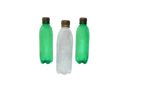Plastic cap closures and bottles Stock-Fotos
