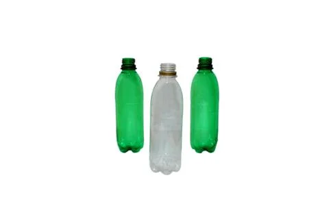 Plastic cap closures and bottles Foto stock