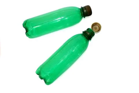 Plastic cap closures and bottles Foto stock
