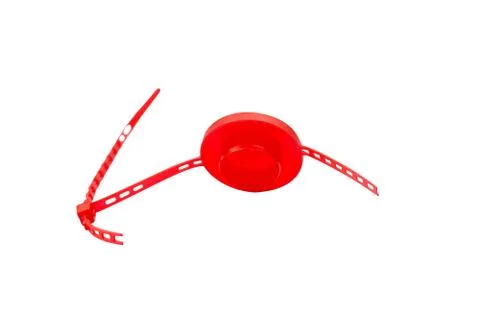 Plastic cap of LPG dooking gas tank isolated on white with clipping path Stock Photos