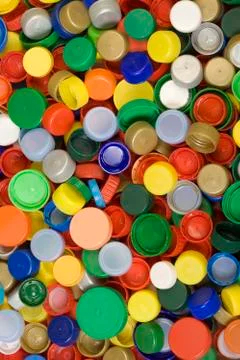 Plastic Caps Background Stock Photos