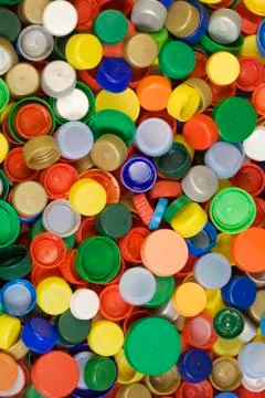 Plastic Caps Background Stock Photos