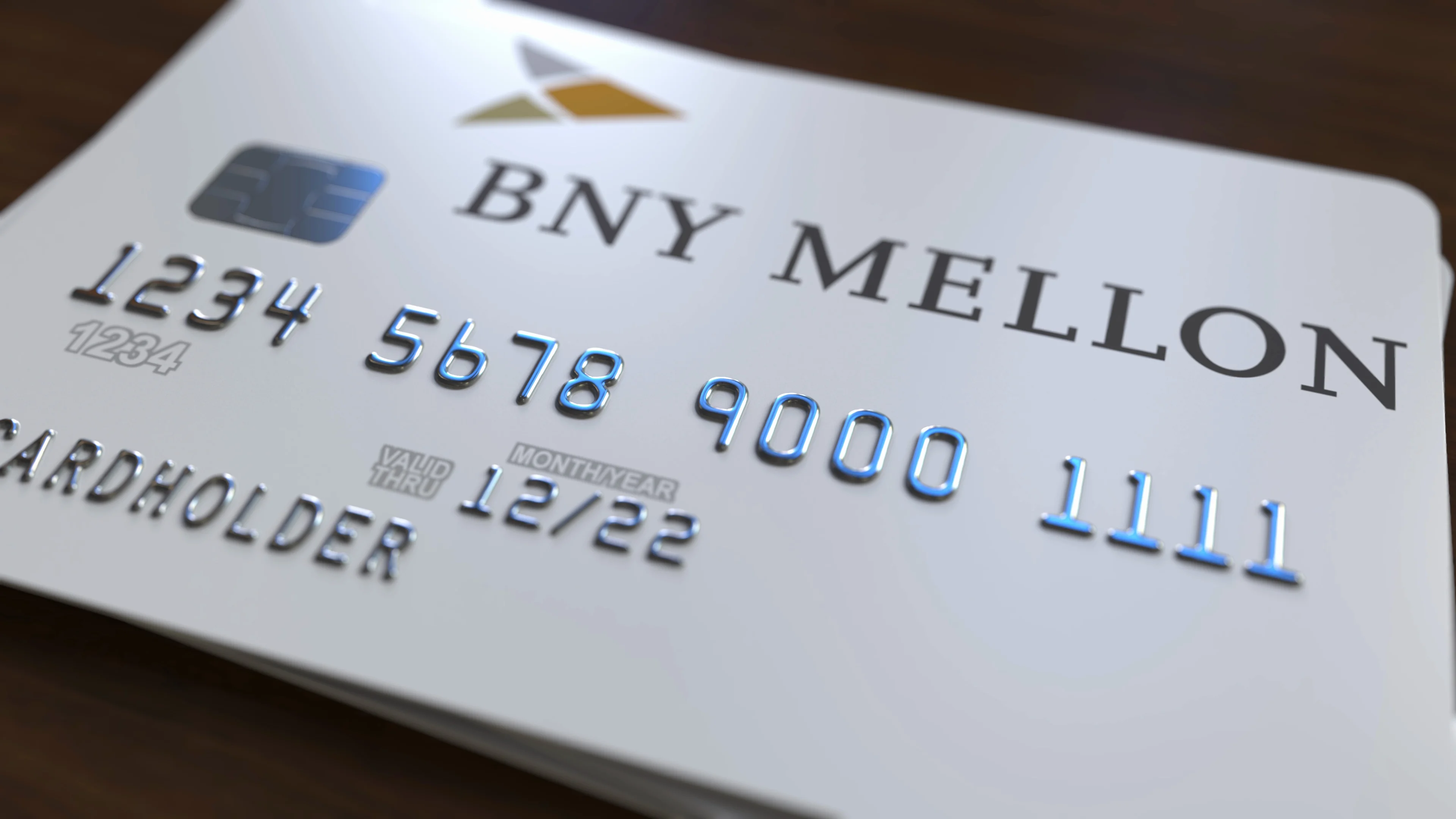 Video Plastic Card With Logo Of The Bank Of New York Mellon Bny