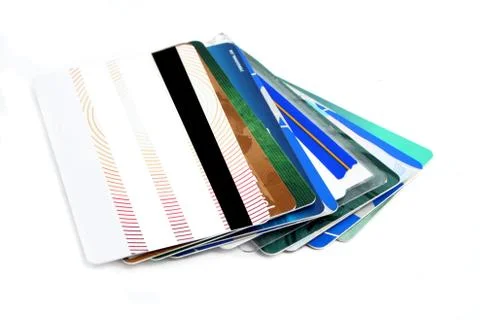Plastic cards Stock Photos