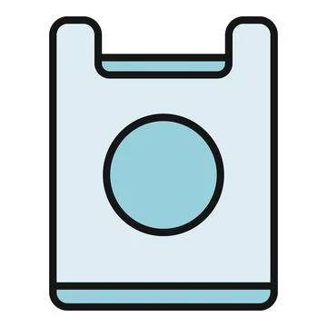 Plastic carrier bag icon representing shopping and waste Stock Illustration