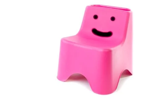 Plastic chair isolated on white Stock Illustration