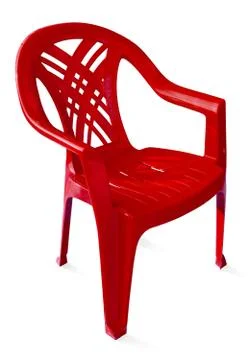 Plastic chair red Stock Photos
