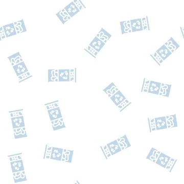 Plastic chemical industry glyph vector seamless pattern Stockillustratie