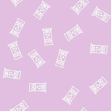Plastic chemical industry line vector seamless pattern 스톡 일러스트